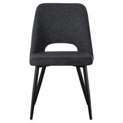 Lira Fabric Dining Chair, Charcoal