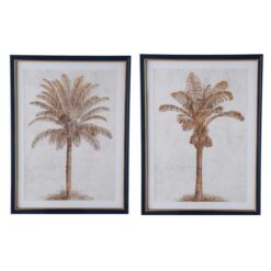"Luxe Golden Palms" 2 Piece Framed Wall Art Print Set, 120cm