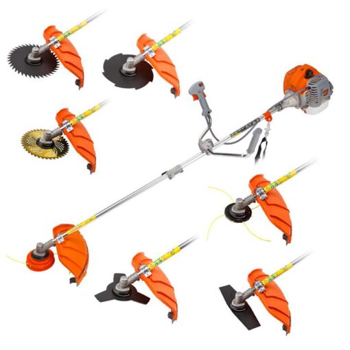MTM 62cc 7in1 Brush Cutter Long Reach Garden Multi-Tool , Pole Trimmer, Hedge & Line Trimmer, 12" Tree Trimming Pruning, 2 Extension Shafts