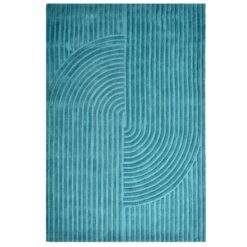 Mavis No.6363 Handwoven Wool Rug, 280x190cm, Turquoise