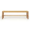 Merino Paper Cord & Teak Timber Bench, 152cm, Sand / Natural