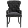 Mia Crepe Fabric Dining Armchair, Set of 2, Black