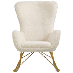 Miki Faux Lambswool Rocking Chair