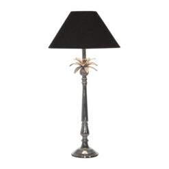 Milton Metal Base Table Lamp, Nickel / Black