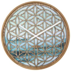 NeXtime Concord Birch Timber Frame Round Wall Clock, 40cm
