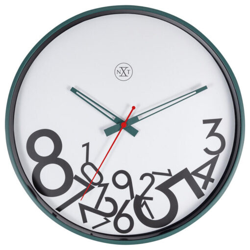NeXtime Dropped Numbers Round Wall Clock, 30cm