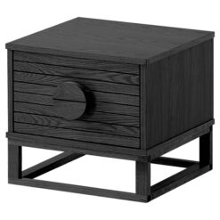 Nerox Wooden Lamp Table, Black