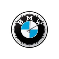 Nostalgic-Art Metal Round Wall Clock, BMW Logo, 30cm