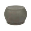 Omega Riveted Iron Round Side Table, Antique Zinc