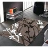 Organic Branch Design Rug in Natural - 165x115cm