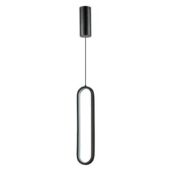 Ova Metal LED Pendant Light, 3000K, Black