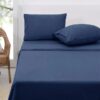 Polar Fleece Sheet Set Queen 36cm Wall Midnight Blue