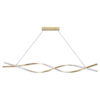 Sasha Metal Dimmable LED Linear Pendant Light, 50W, CCT, Gold
