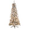 Snowy Norwegian LED Light Up Artificial Christmas Tree, 229cm