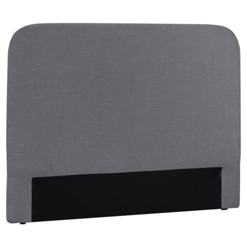 Solen Curved Fabric Bed Headboard, King, Frost