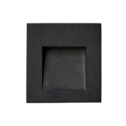 Stan IP65 Exterior Recessed LED Step Light, 240V, 3000K, Black