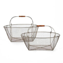 Vorien 2 Piece Metal Wire Laundry Basket Set