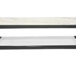Alexa Black TV Unit - Black Glass