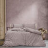 Algodon Cabo Stonewashed Cotton Quilt Cover Set, Queen, Dusty Mauve