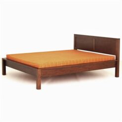 Amsterdam Mahogany Timber Platform Bed, Queen, Mahogany