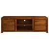 Amsterdam Solid Mahogany Timber 4 Drawer 170cm TV Unit - Light Pecan