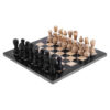 Archaia Marble Chess Set, 30cm, Black / Coral