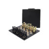 Archaia Marble Chess Set with Storage Case, 38cm, Black / Green