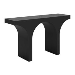 Arcus Concrete Coated Console Table, 140cm, Matte Black