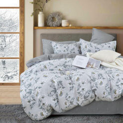 Ardor Alwin 250TC Cotton Sateen Quilt Cover Set, Queen