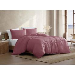 Ardor Boardwalk Textured Quilt Cover Set, Double, Lipstick