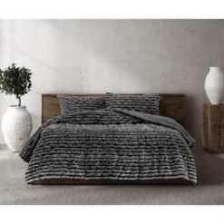 Ardor Boudoir Cole Faux Fur Quilt Cover Set, King