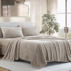 Ardor Boudoir Teddy Fleece Sheet Set, Queen, Natural