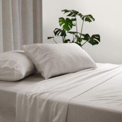 Ardor Boudoir Vintage Washed Microfibre Sheet Set, King Single, Grey