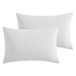 Ardor Boudoir Waterproof Microfiber Standard Pillowcase, Pack of 2, White