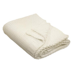 Ardor Quinn Knitted Throw, 127x152cm, Coconut Milk