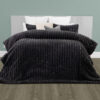Arna Faux Fur Comforter Set, King, Charcoal