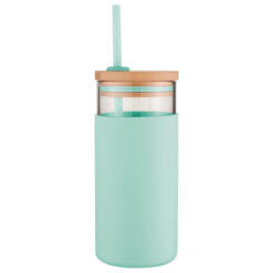 Avanti Glass Smoothie Tumbler with Straw, 500ml, Mint