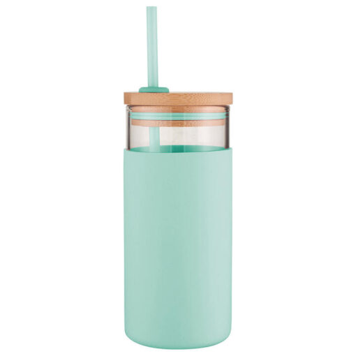 Avanti Glass Smoothie Tumbler with Straw, 500ml, Mint