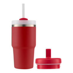 Avanti HydroQuench Stainless Steel Smoothie Tumbler with Two Lid, 550ml, Flame Red