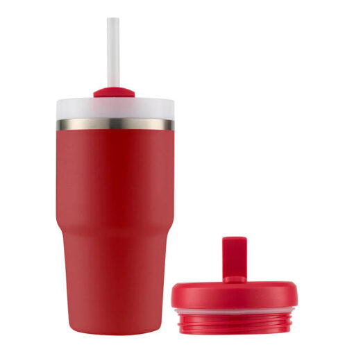 Avanti HydroQuench Stainless Steel Smoothie Tumbler with Two Lid, 550ml, Flame Red