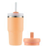 Avanti HydroQuench Stainless Steel Smoothie Tumbler with Two Lid, 550ml, Peach
