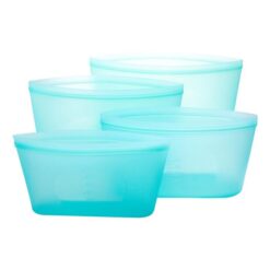 Avanti Pinch & Lock 4 Piece Silicone Reusable Bags Set, Large, Blue
