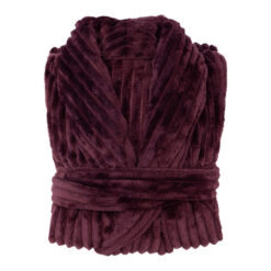 Bambury Channel Fleece Bath Robe, Medium / Large, Plum
