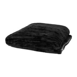 Bambury Channel Fleece Throw, 150x200cm, Charcoal