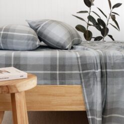 Bambury Harrison Cotton Flannelette Sheet Set, Double
