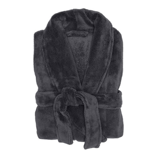 Bambury Microplush Bath Robe, Large / X-Large, Charcoal