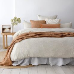 Bambury Zalla Textured Cotton Quilt Cover Set, Queen