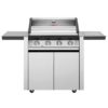 BeefEater 1600 Series 4 Burner BBQ & Trolley with Side Burner - Stainless Steel