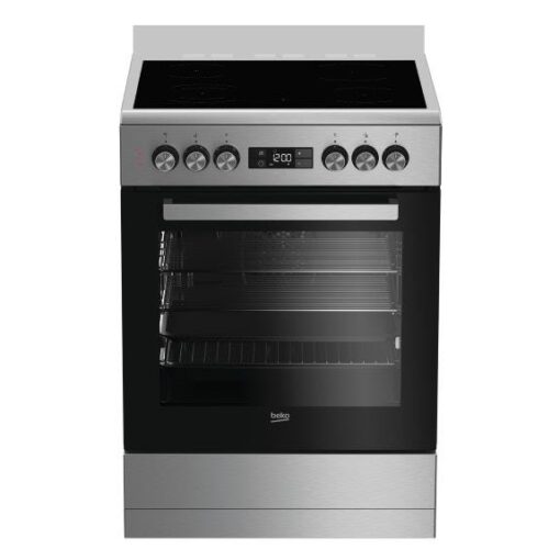 Beko 60cm Electric Upright Cooker - Stainless Steel
