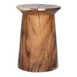 Bessay Teak Timber Accent Stool / Side Table, Shaker